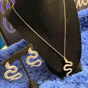 Diamond Snake Set Silver